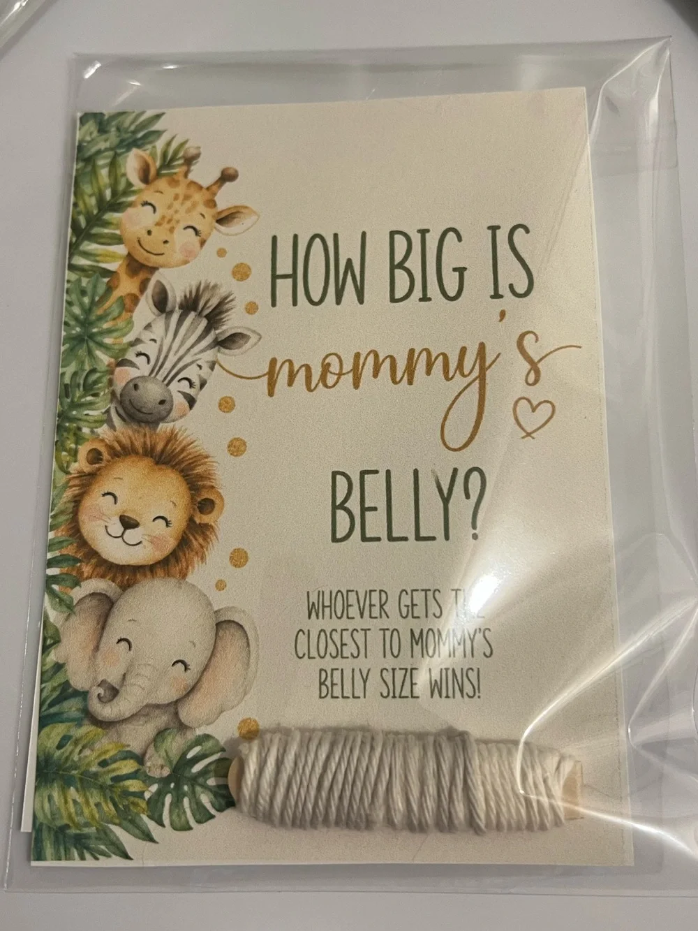 Gender Neutral Baby Shower Game Cards - Green & Gold